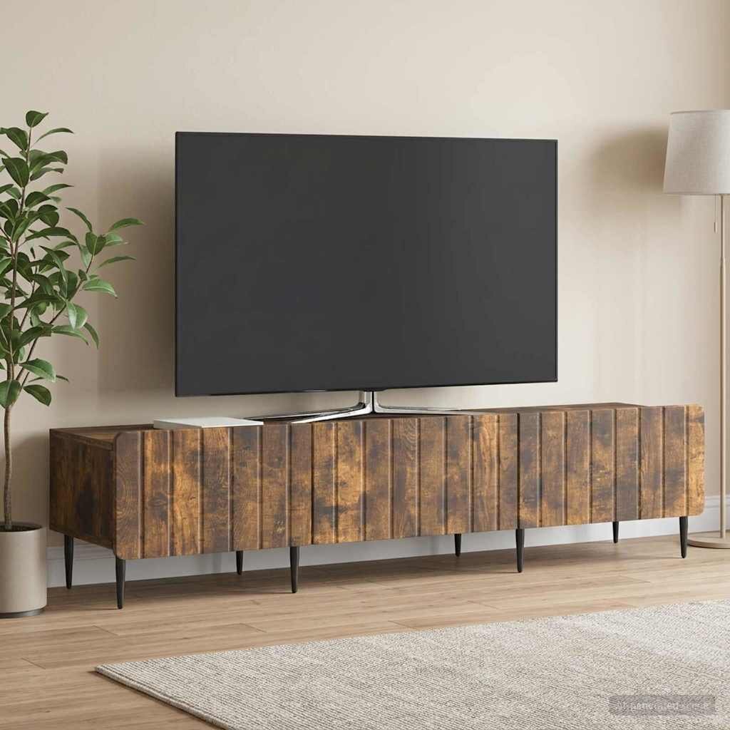vidaXL ТВ шкаф Опушен дъб 147 x 345 x 32 см Инженерна дървесина