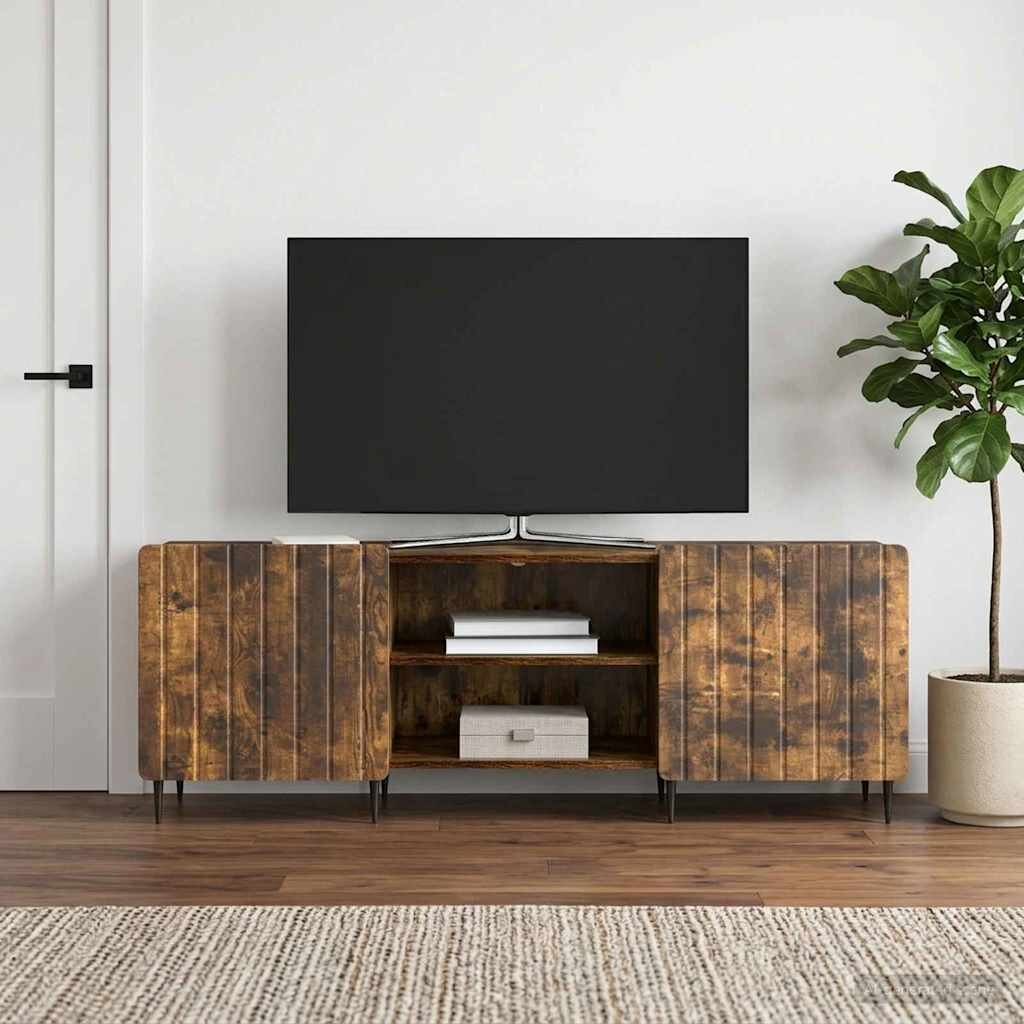vidaXL ТВ шкаф Опушен дъб 150 x 31 x 52 см Инженерна дървесина