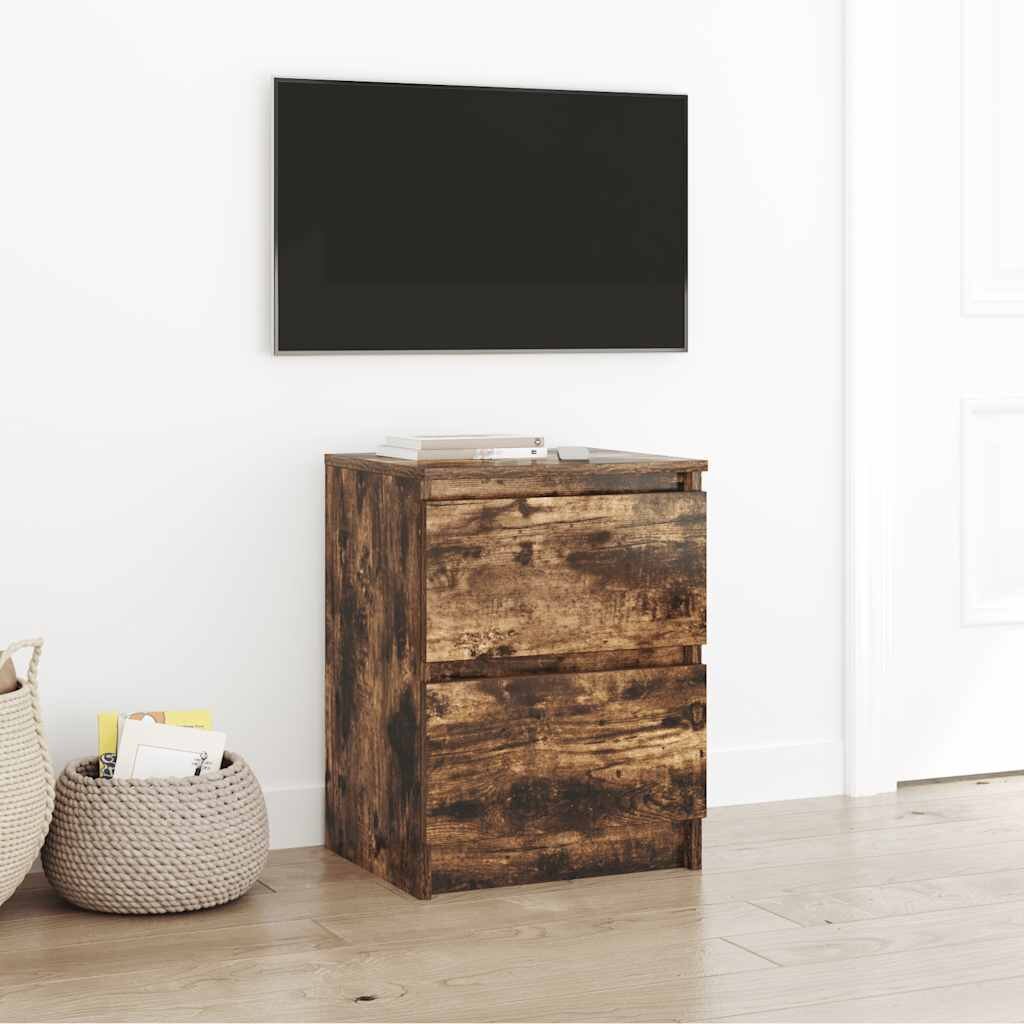vidaXL ТВ шкаф опушен дъб 40x35x54 см инженерно дърво