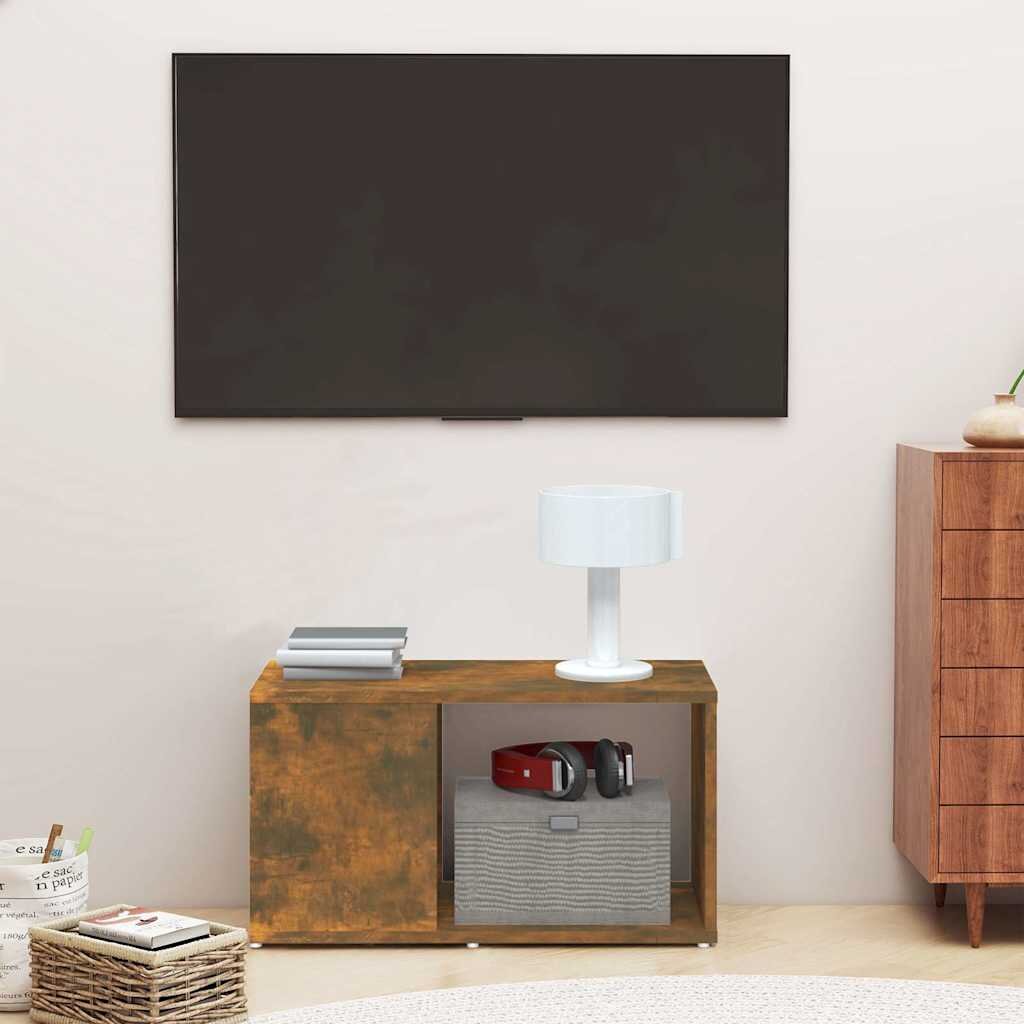 vidaXL ТВ шкаф опушен дъб 60x24x32 см инженерно дърво