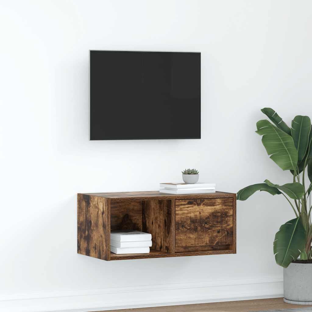 vidaXL ТВ шкаф опушен дъб 60x31x255 cm инженерна дървесина