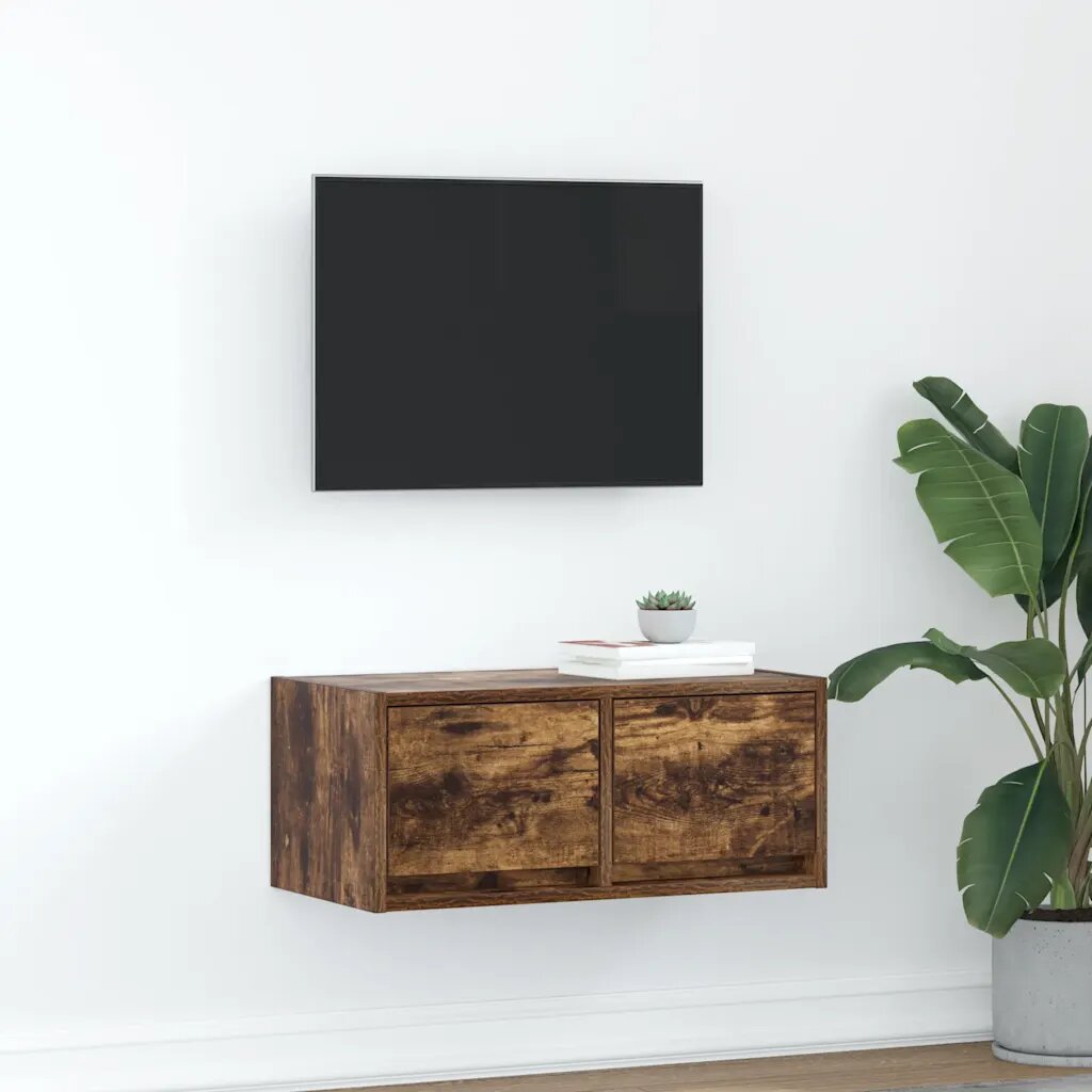 vidaXL ТВ шкаф опушен дъб 60x31x255 cm инженерна дървесина