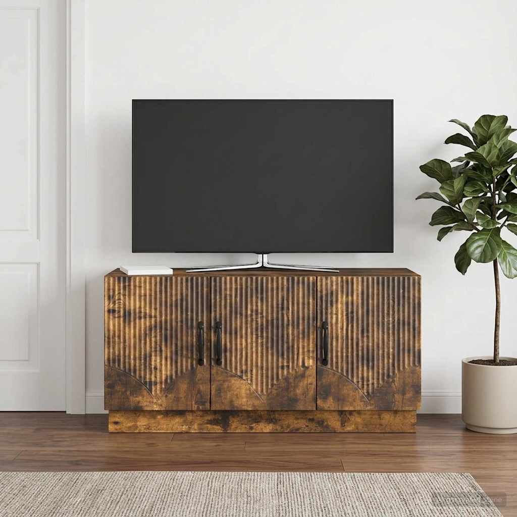 vidaXL ТВ шкаф Опушен дъб 99 x 345 x 47 см Инженерна дървесина