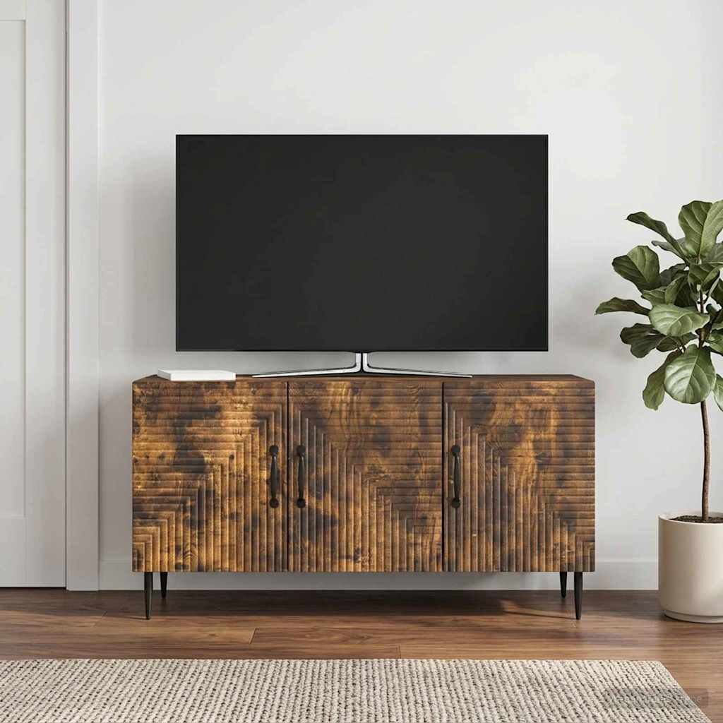 vidaXL ТВ шкаф Опушен дъб 99 x 345 x 50 см Инженерна дървесина