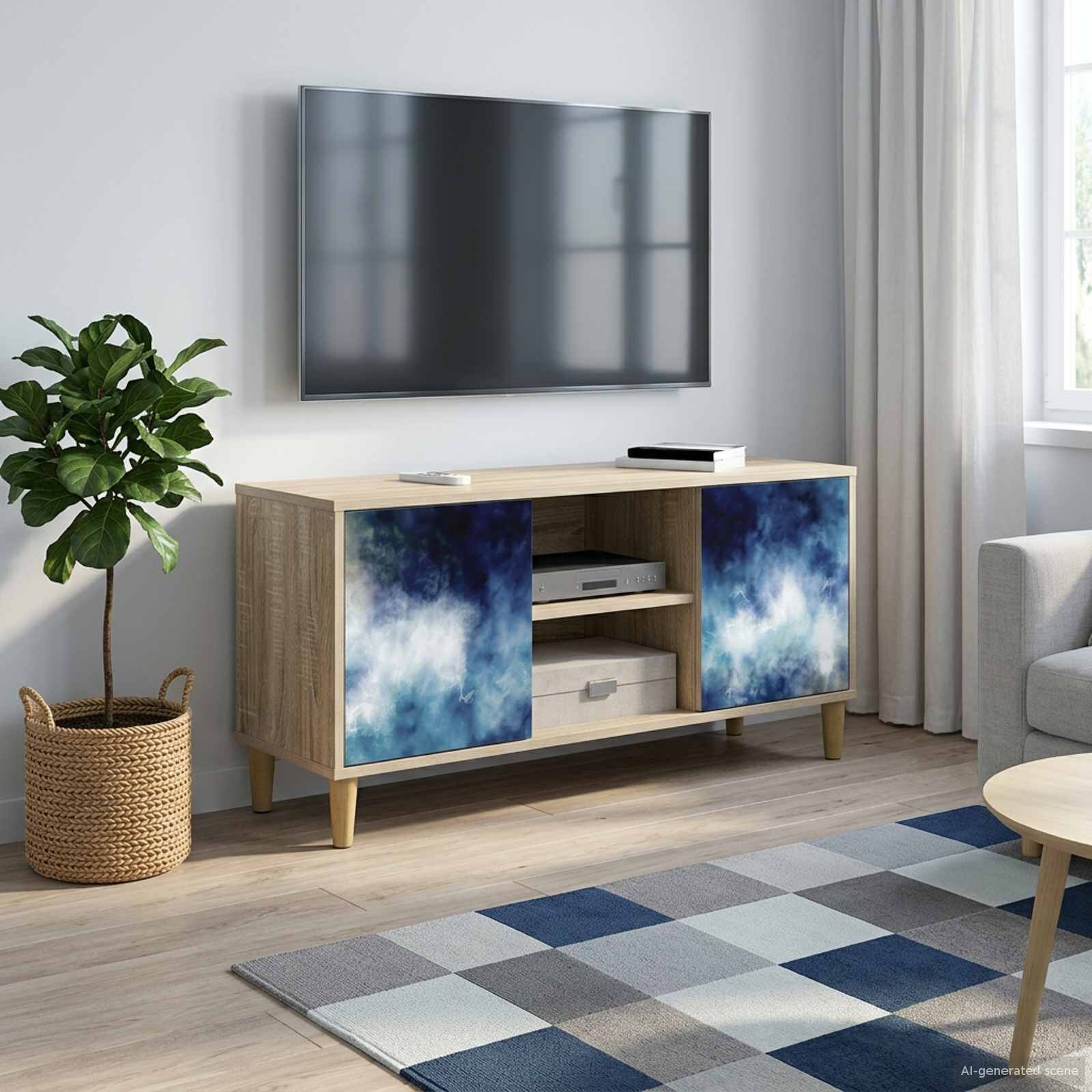 vidaXL ТВ шкаф RAALTE 102 x 33 x 50 см Сонома Инженерна дървесина