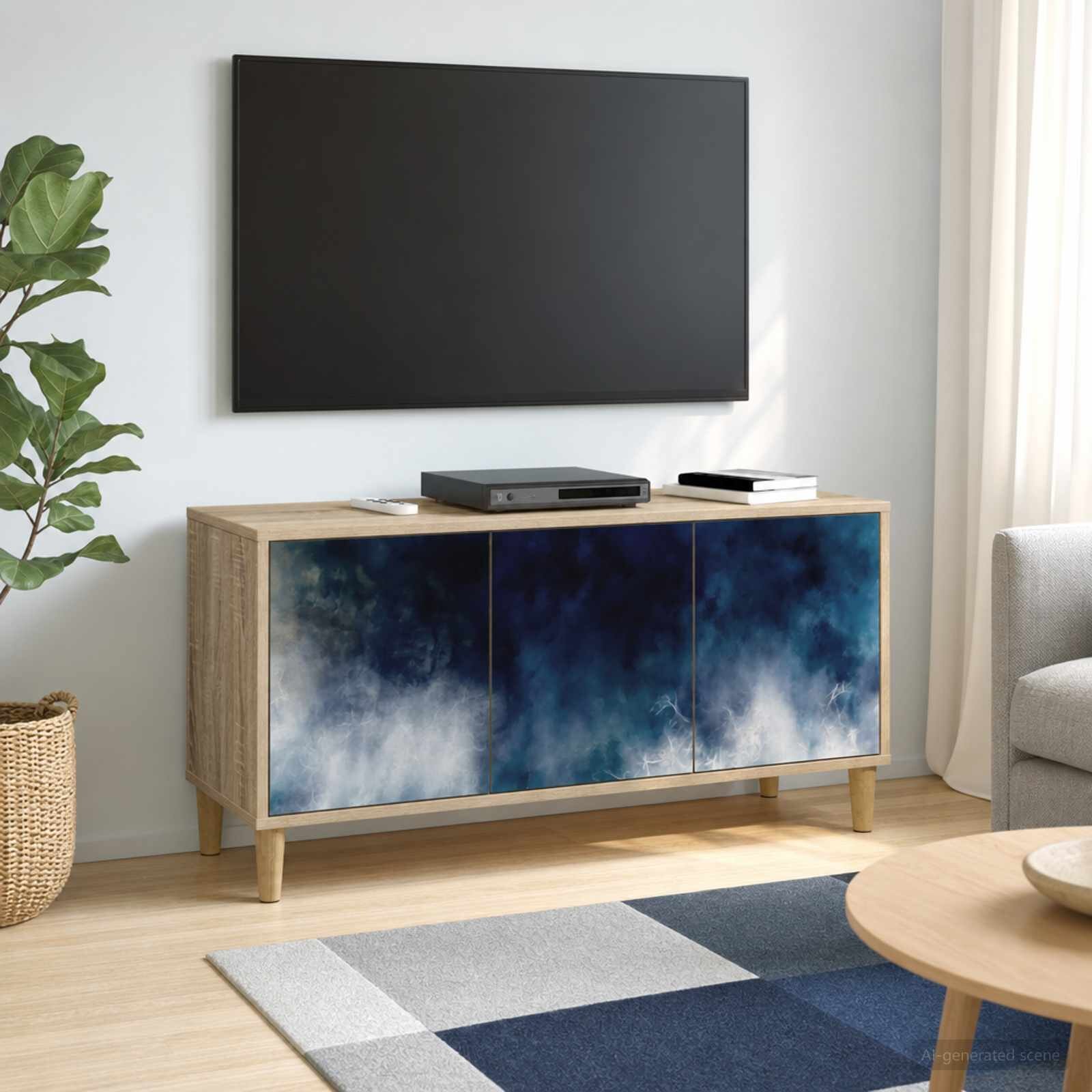 vidaXL ТВ шкаф RAALTE 102 x 33 x 50 см Сонома Инженерна дървесина