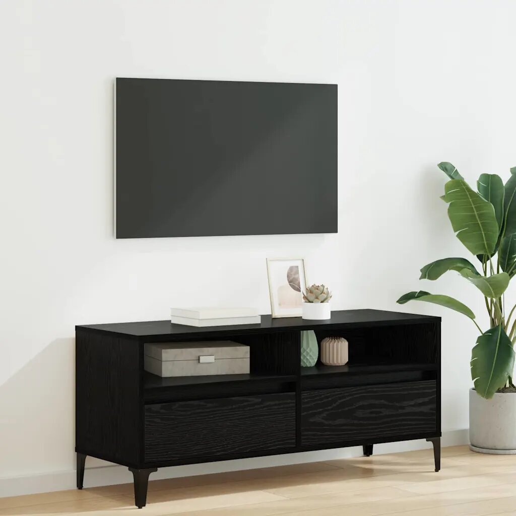 vidaXL ТВ шкаф с чекмедже Черния дъб 100 x 345 x 445 см