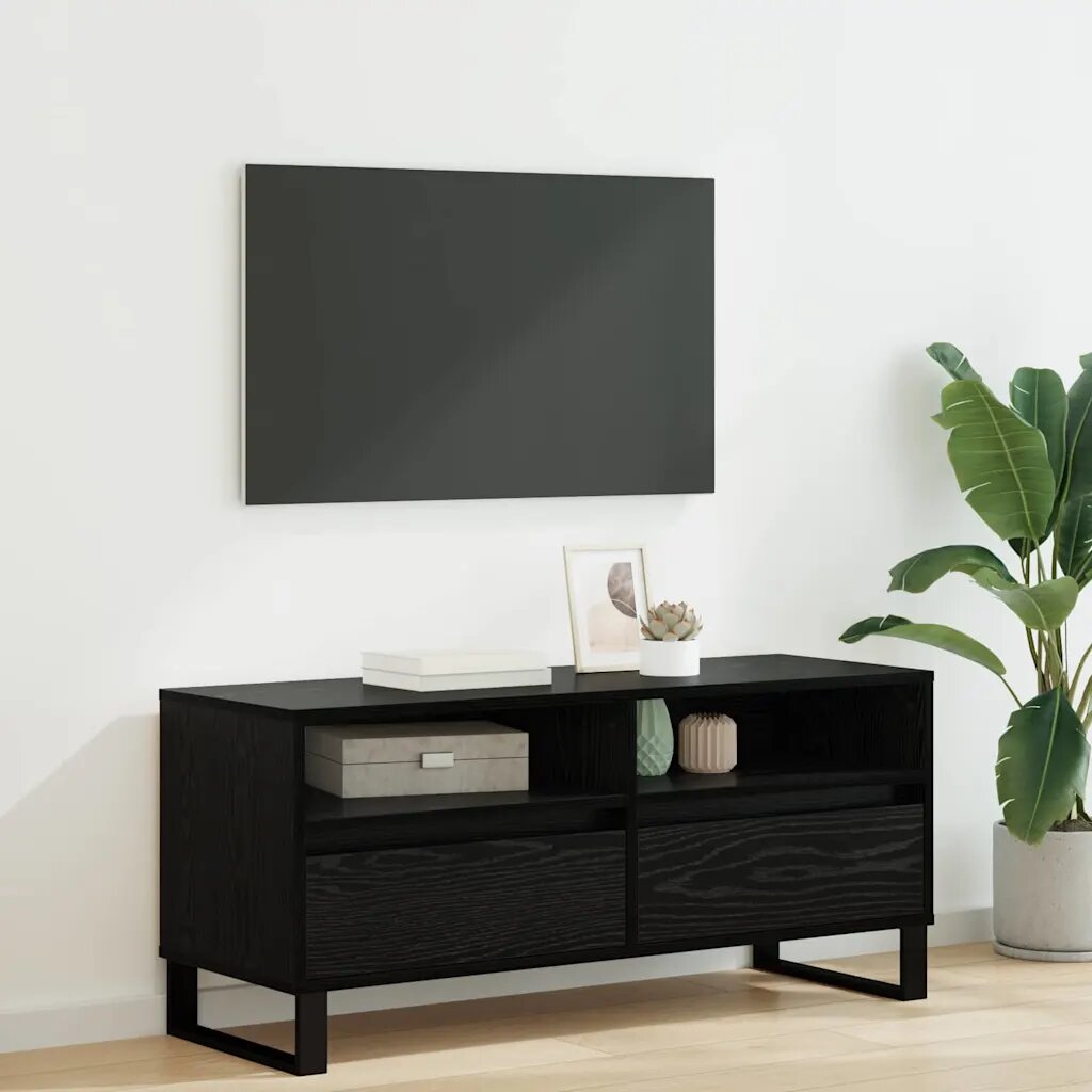 vidaXL ТВ шкаф с чекмедже Черния дъб 100 x 345 x 445 см