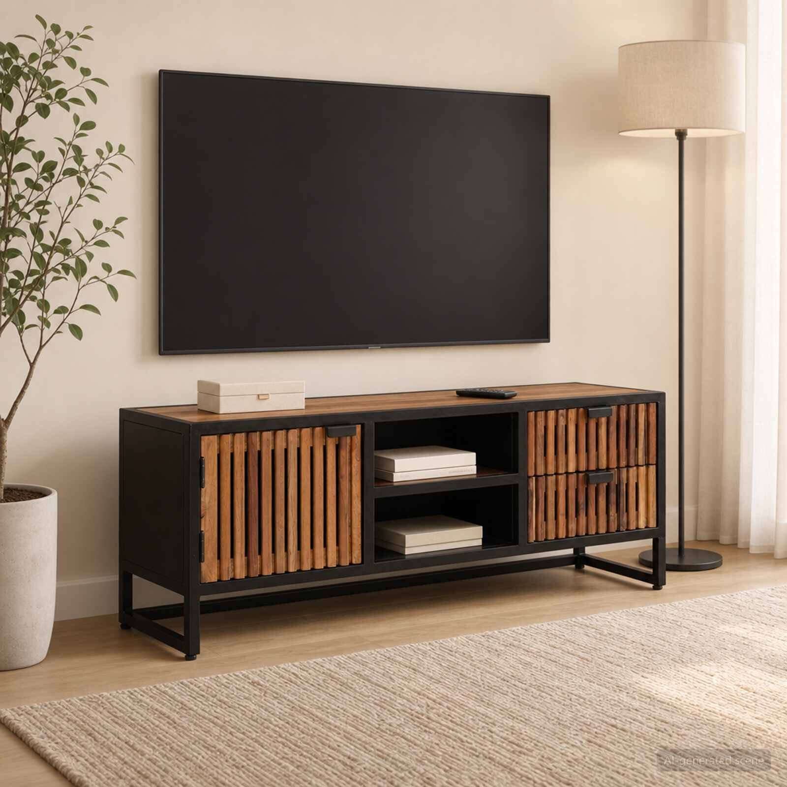 vidaXL ТВ шкаф с чекмедже със съхранение с врата 105 x 30 x 40 см