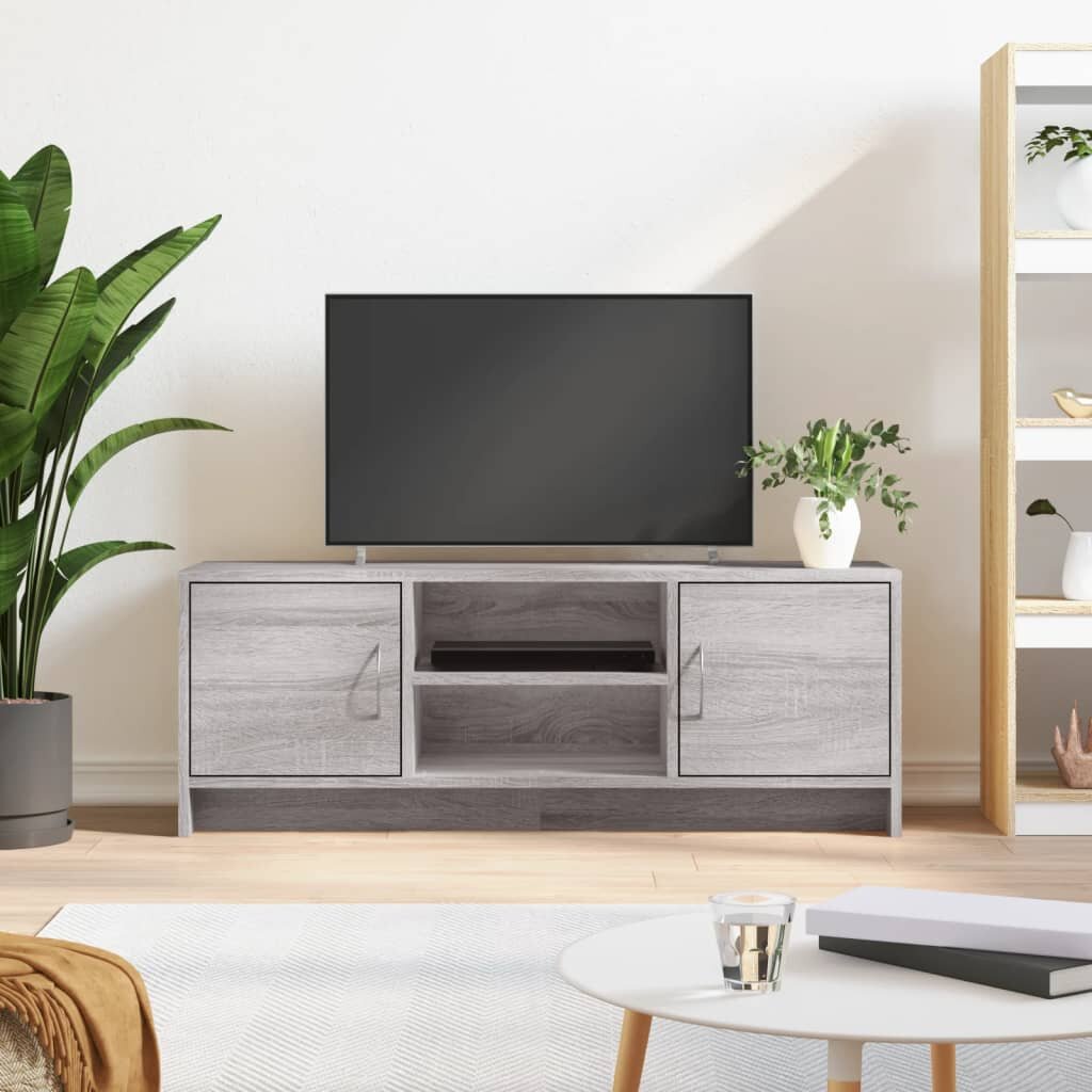 vidaXL ТВ шкаф сив сонома 102x30x375 см инженерно дърво