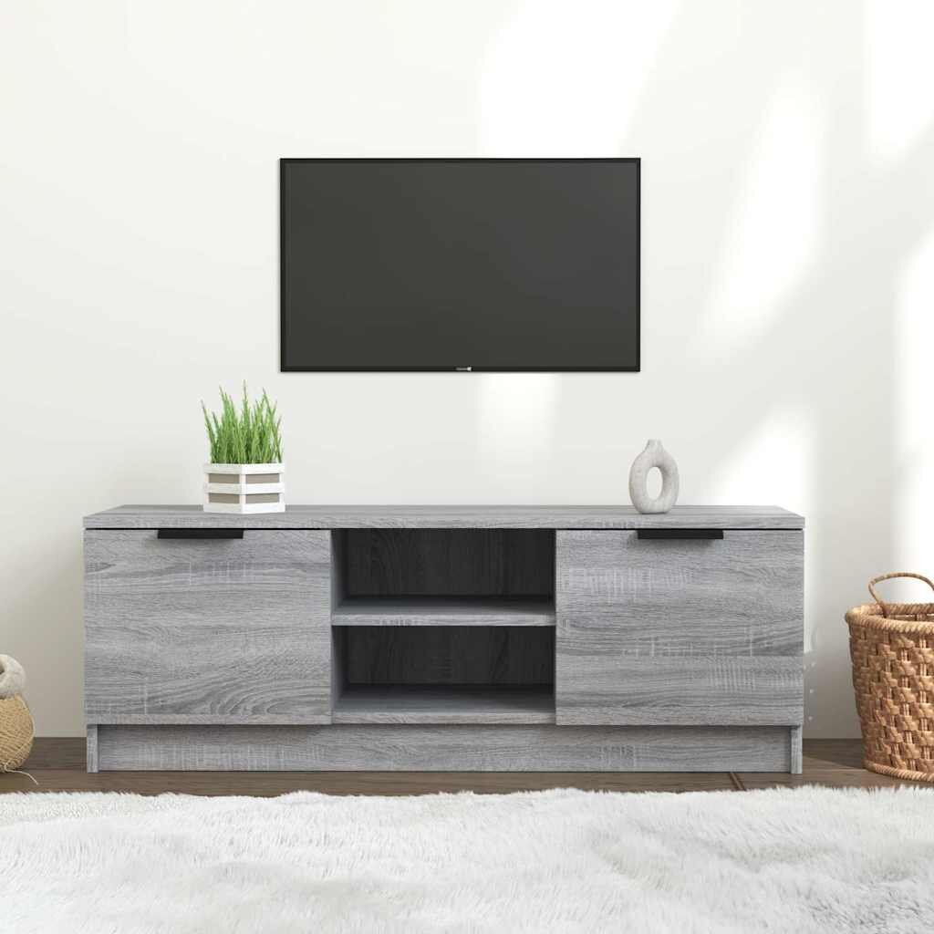 vidaXL ТВ шкаф сив сонома 102x35x365 см инженерно дърво