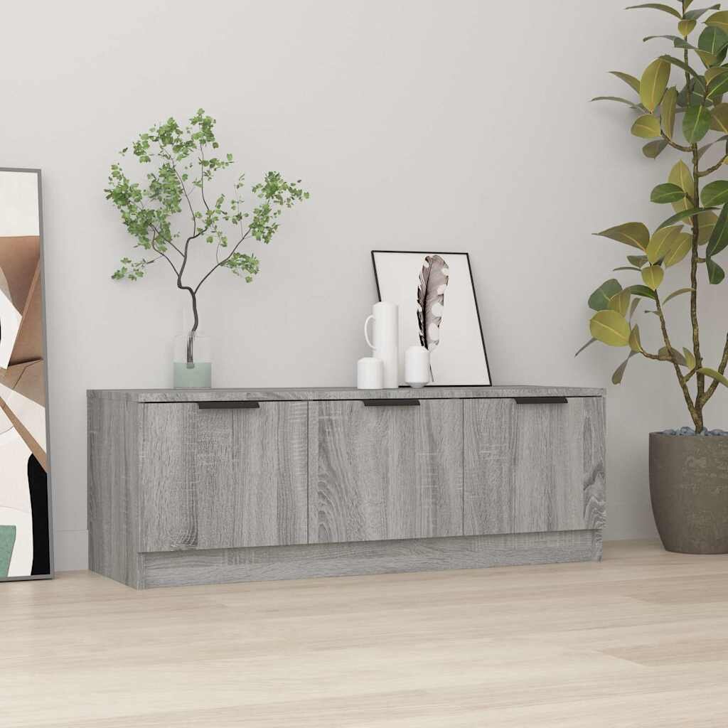 vidaXL ТВ шкаф сив сонома 102x35x365 см инженерно дърво