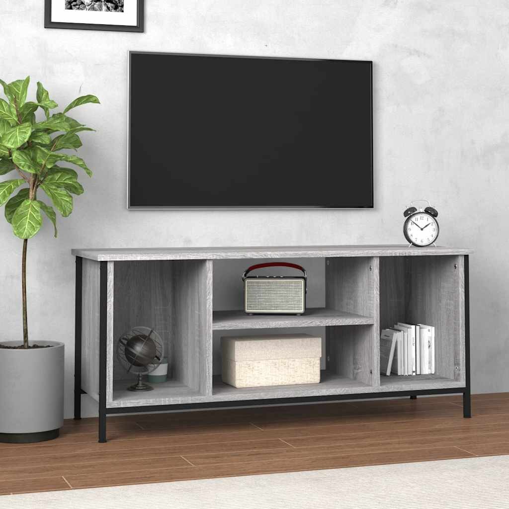 vidaXL ТВ шкаф сив сонома 102x35x45 см инженерно дърво
