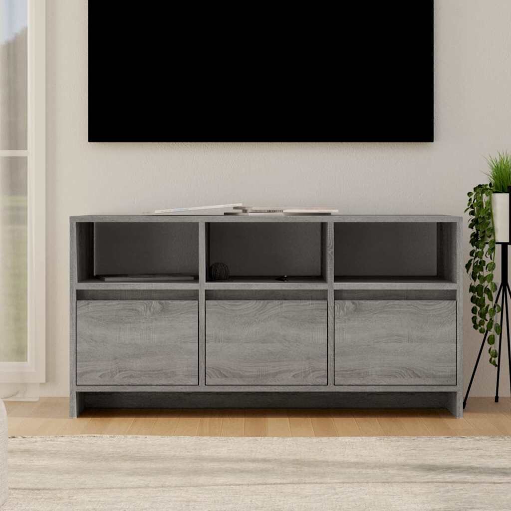 vidaXL ТВ шкаф сив сонома 102x375x525 см инженерно дърво
