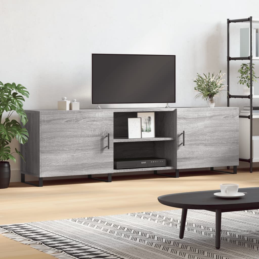 vidaXL ТВ шкаф сив сонома 150x30x50 см инженерно дърво