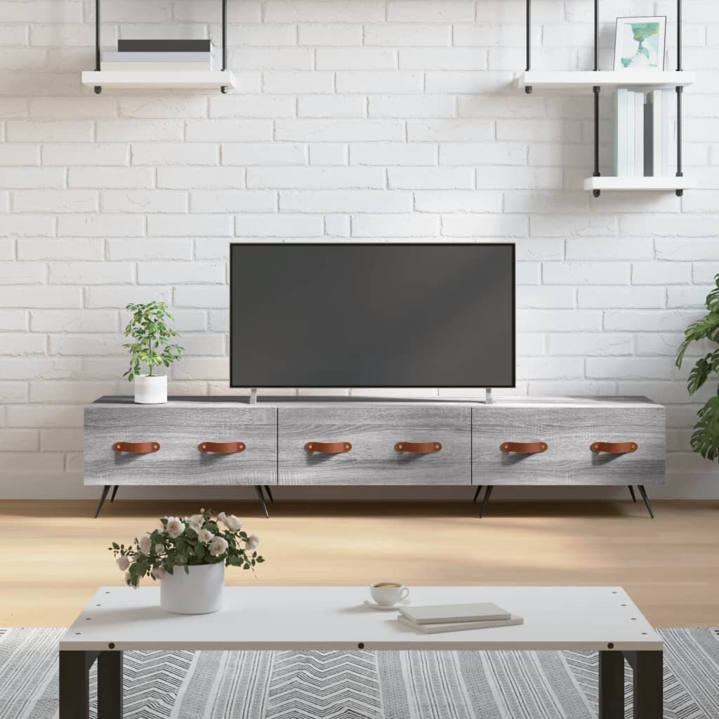 vidaXL ТВ шкаф сив сонома 150x36x30 см инженерно дърво