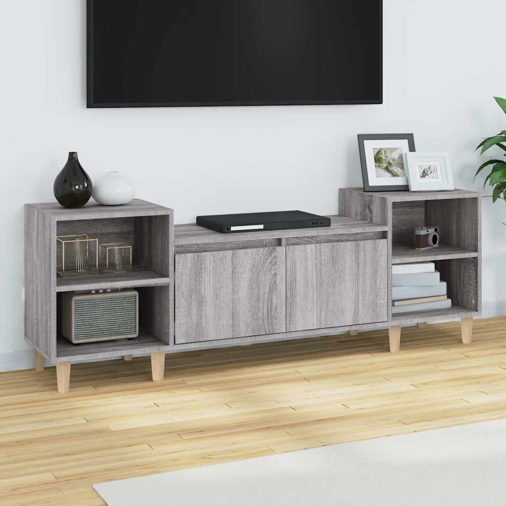 vidaXL ТВ шкаф сив сонома 160x35x55 см инженерно дърво