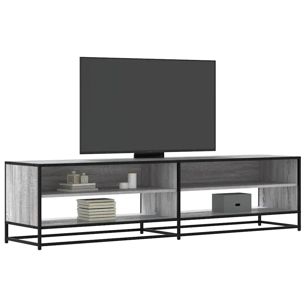 vidaXL ТВ шкаф сив сонома 1805x40x46 см инженерно дърво