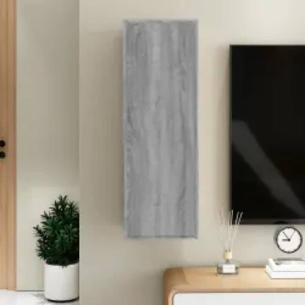 vidaXL ТВ шкаф сив сонома 305x30x90 см инженерно дърво
