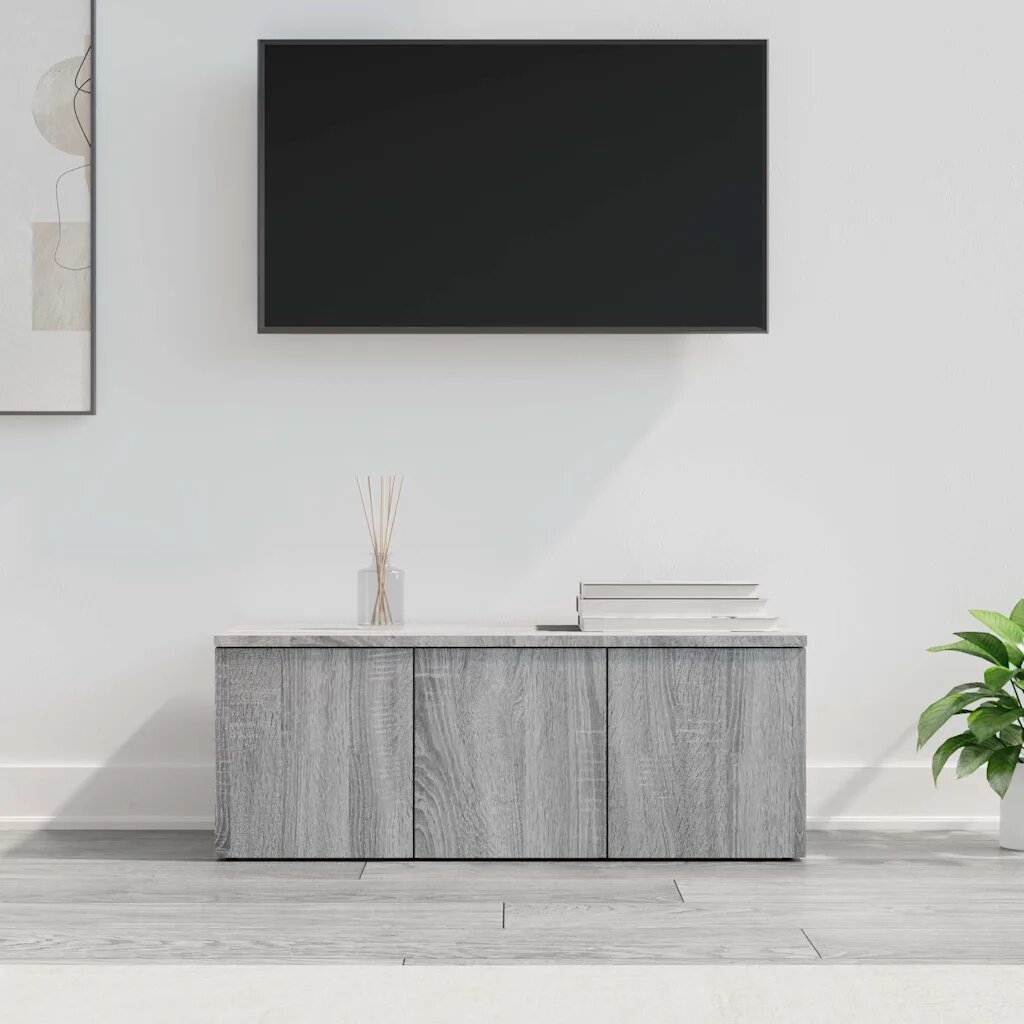 vidaXL ТВ шкаф сив сонома 80x34x30 см инженерно дърво