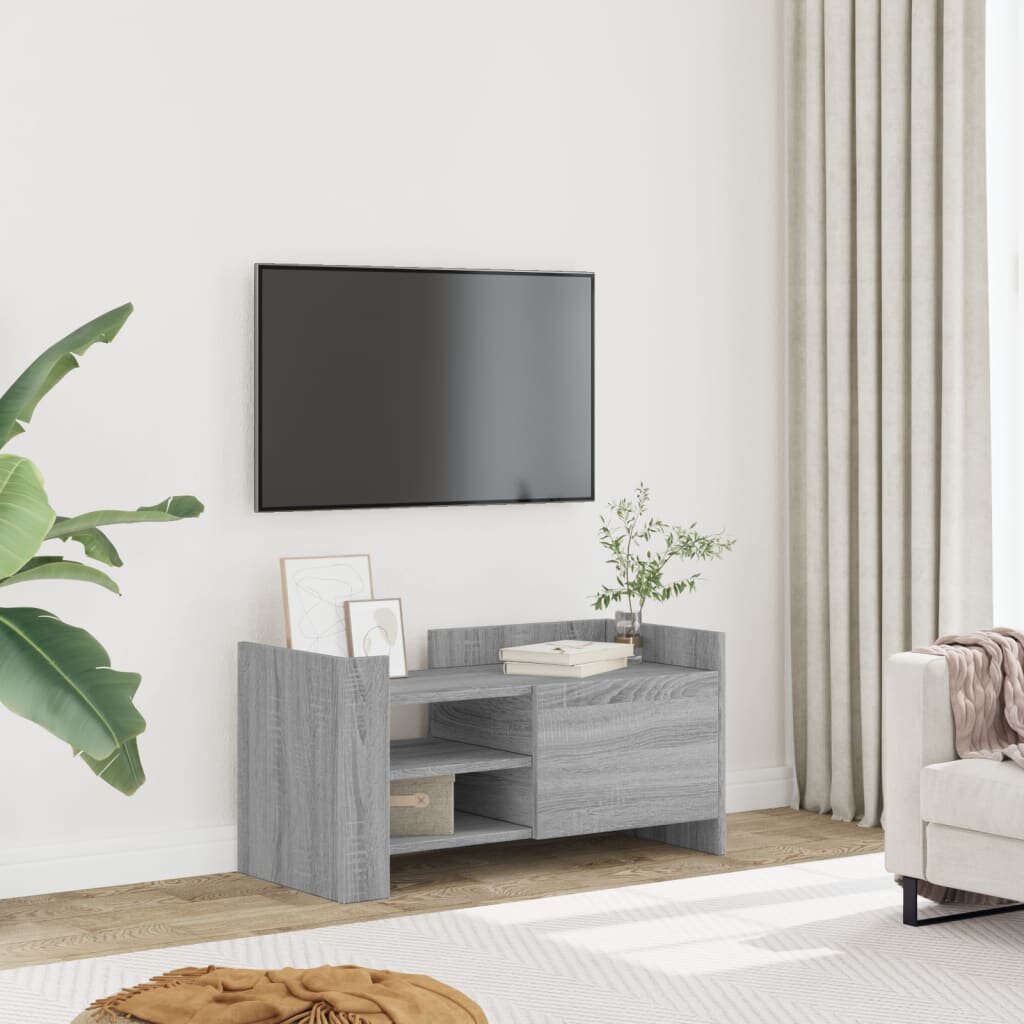 vidaXL ТВ шкаф сив сонома 80x35x40 см инженерно дърво
