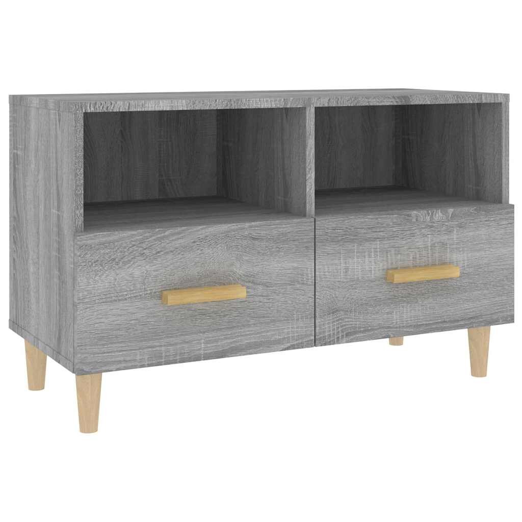vidaXL ТВ шкаф сив сонома 80x36x50 см инженерно дърво