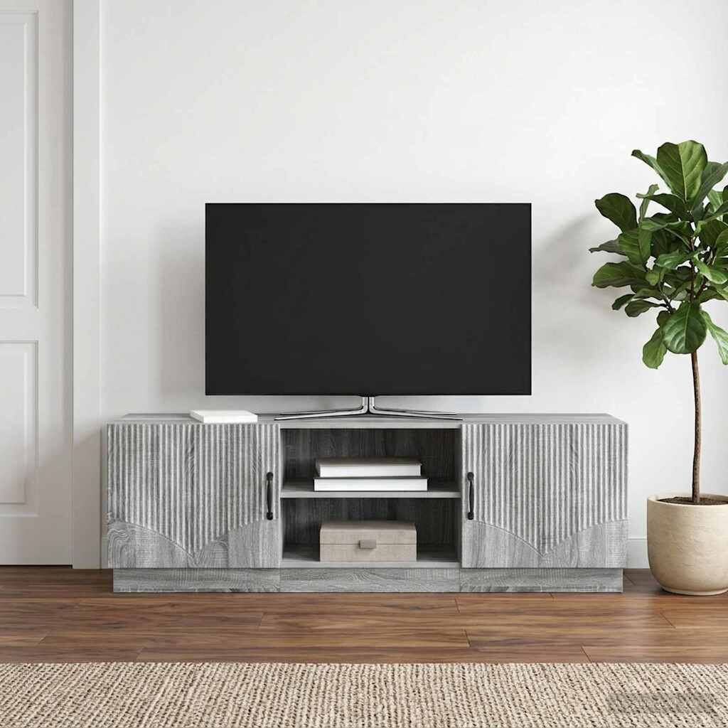 vidaXL ТВ шкаф Сива сонома 150 x 31 x 47 см Инженерна дървесина