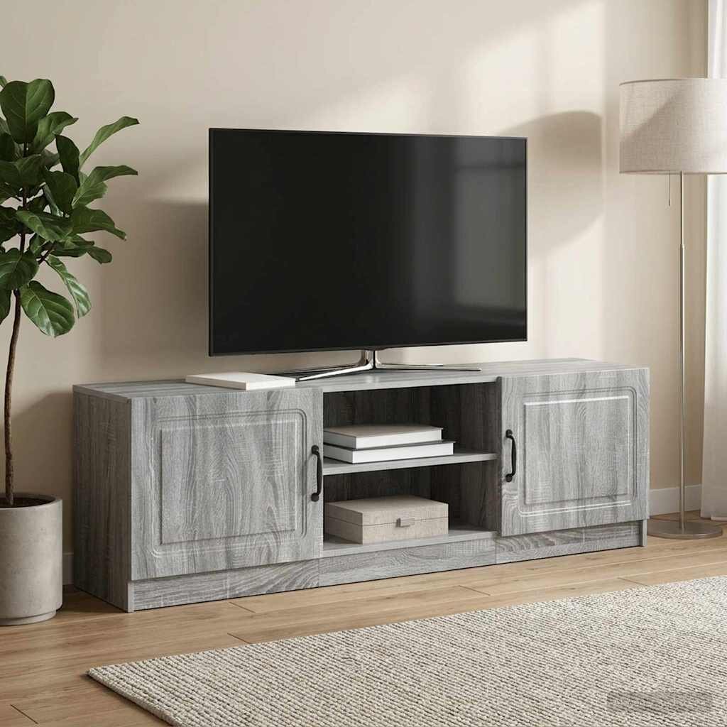 vidaXL ТВ шкаф Сива сонома 150 x 31 x 47 см Инженерна дървесина