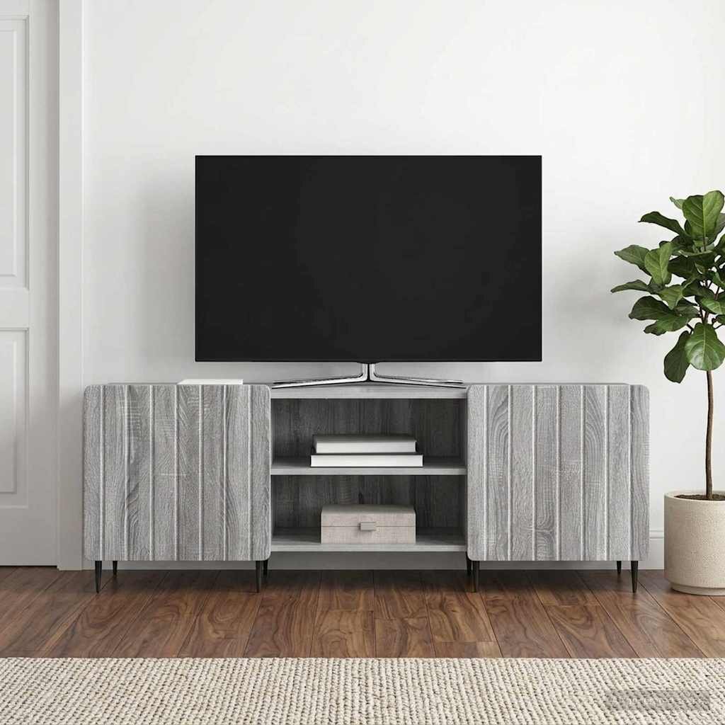vidaXL ТВ шкаф Сива сонома 150 x 31 x 52 см Инженерна дървесина