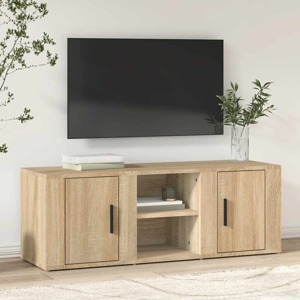 vidaXL ТВ шкаф сонома дъб 100x315x35 см инженерно дърво
