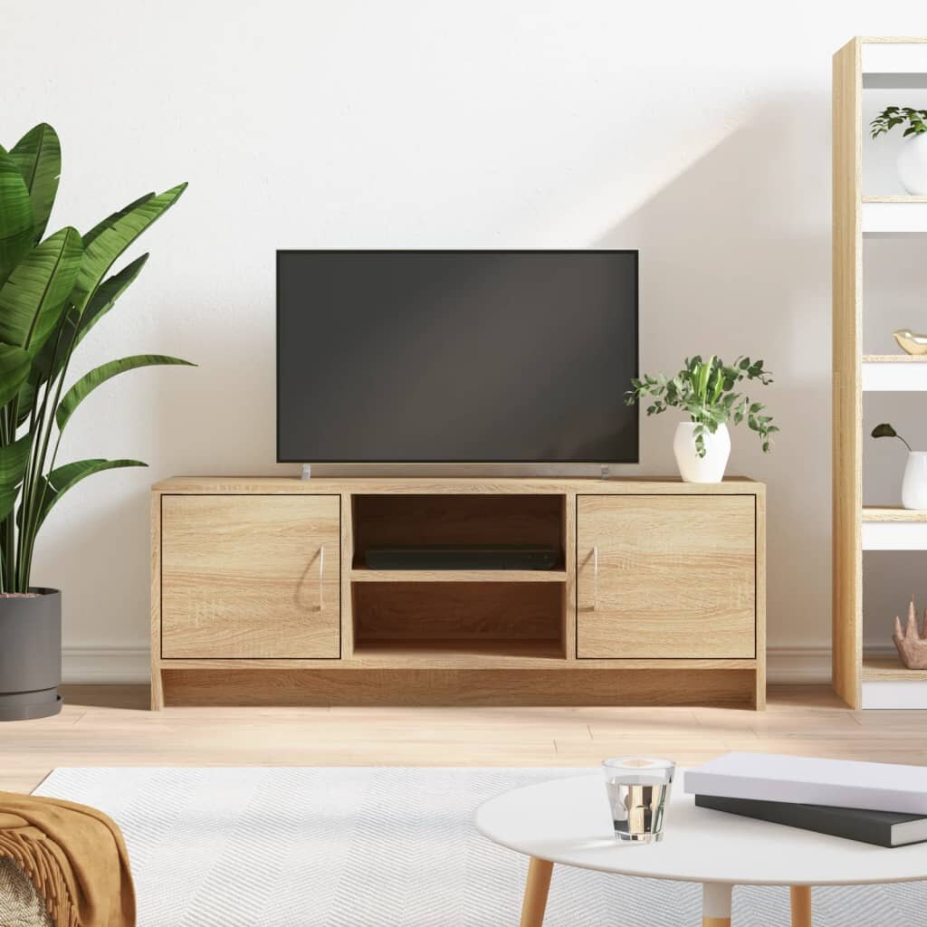 vidaXL ТВ шкаф сонома дъб 102x30x375 см инженерно дърво