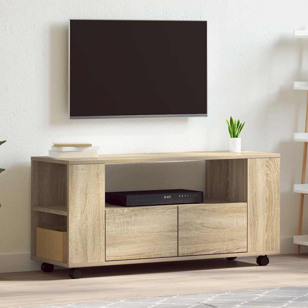 vidaXL ТВ шкаф сонома дъб 102x345x43 см инженерно дърво