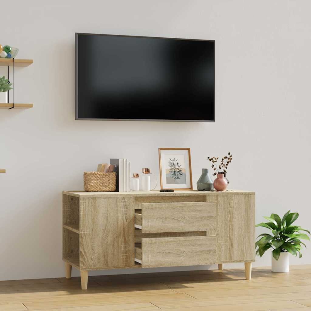 vidaXL ТВ шкаф сонома дъб 102x445x50 см инженерно дърво