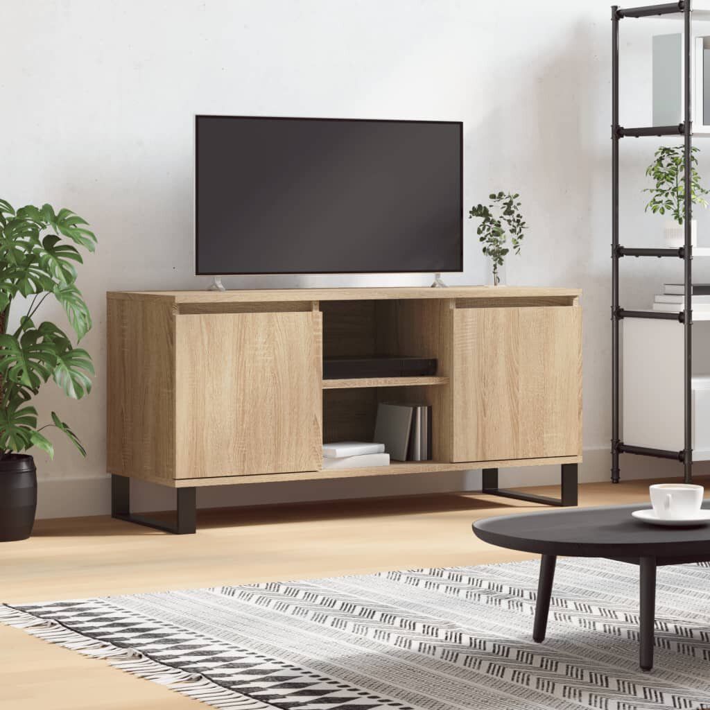 vidaXL ТВ шкаф сонома дъб 104x35x50 см инженерно дърво