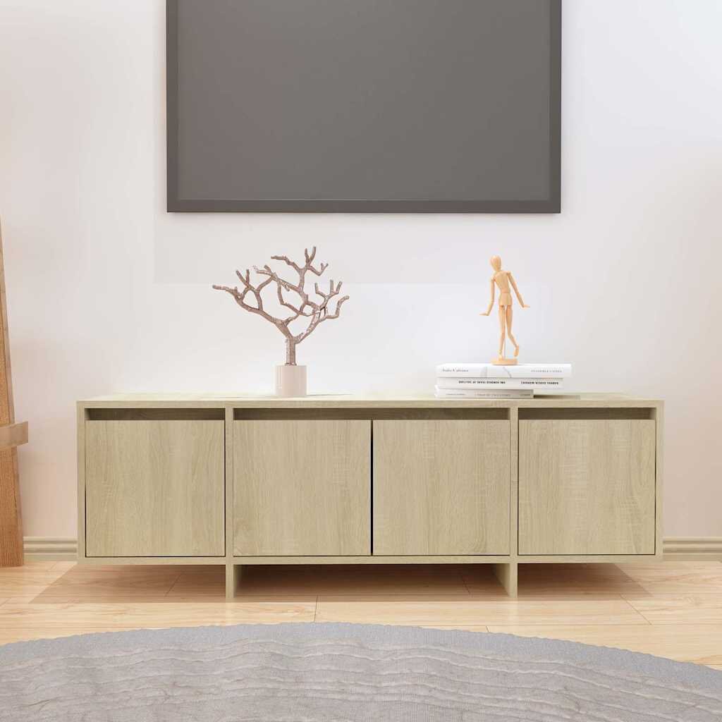 vidaXL ТВ шкаф сонома дъб 120x30x405 см инженерно дърво