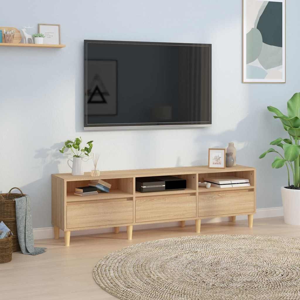 vidaXL ТВ шкаф сонома дъб 150x30x445 см инженерно дърво