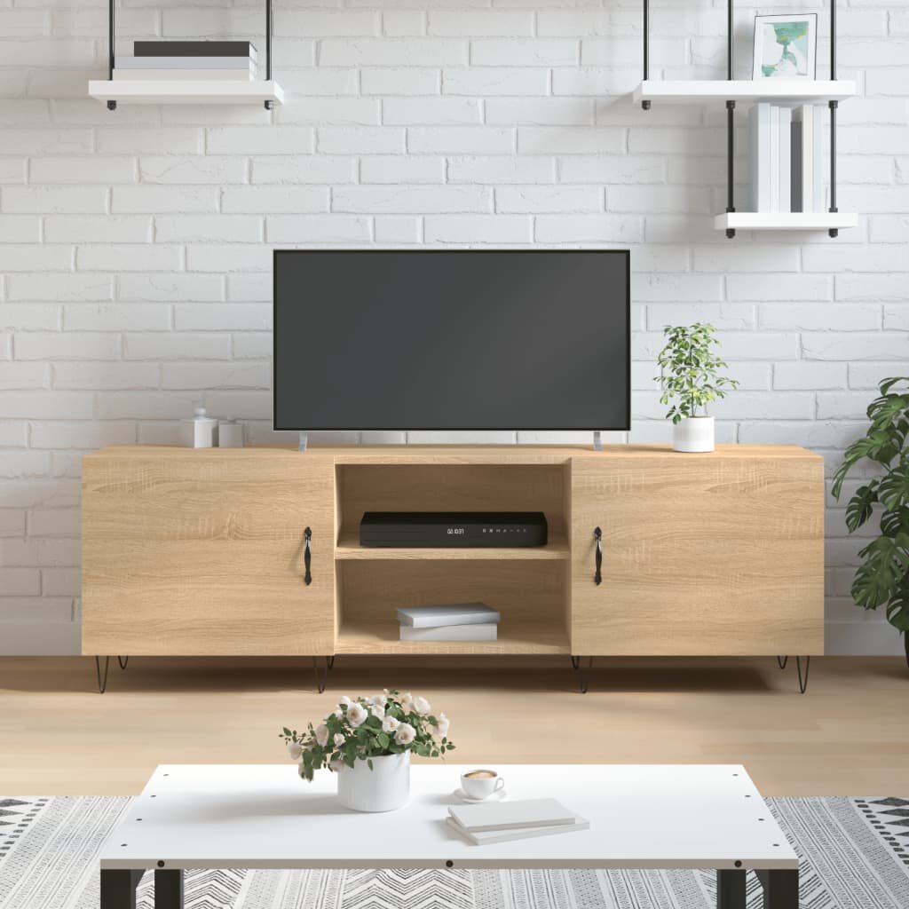 vidaXL ТВ шкаф сонома дъб 150x30x50 см инженерно дърво