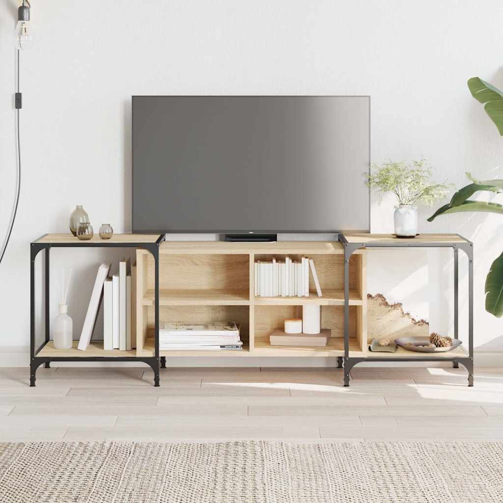 vidaXL ТВ шкаф сонома дъб 153x37x50 см инженерно дърво
