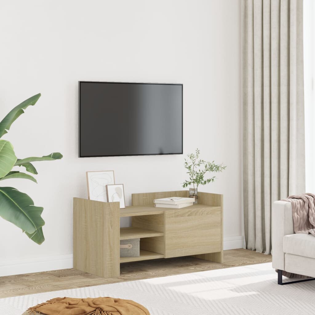 vidaXL ТВ шкаф сонома дъб 80x35x40 см инженерно дърво
