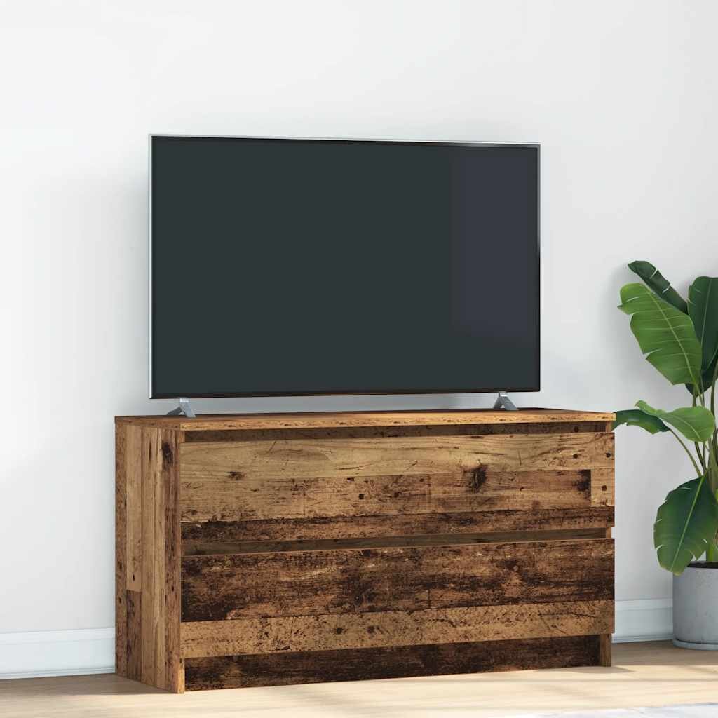 vidaXL ТВ шкаф Старо дърво 100x35x54 cm Инженерна дървесина