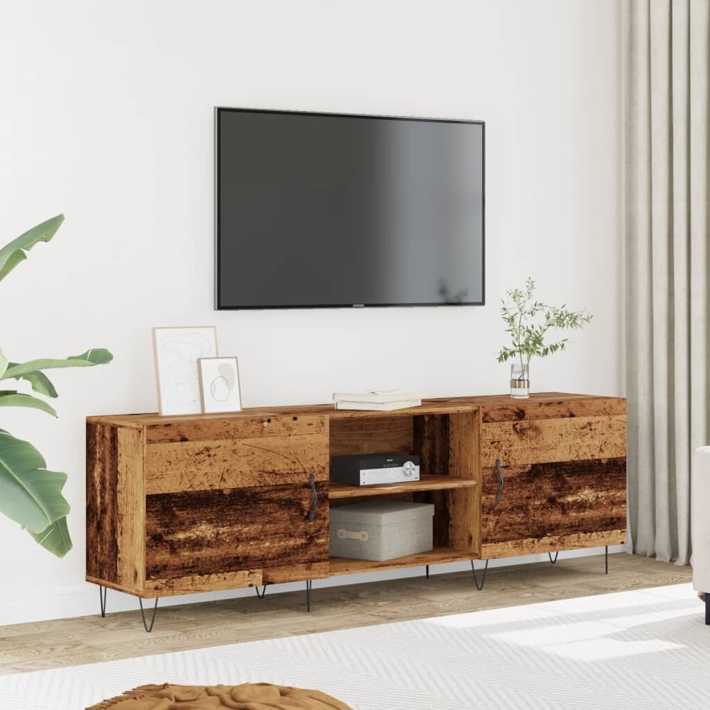 vidaXL ТВ шкаф старо дърво 150x30x50 см инженерно дърво