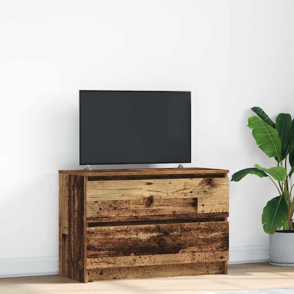 vidaXL ТВ шкаф Старо дърво 80x35x54 cm Инженерна дървесина