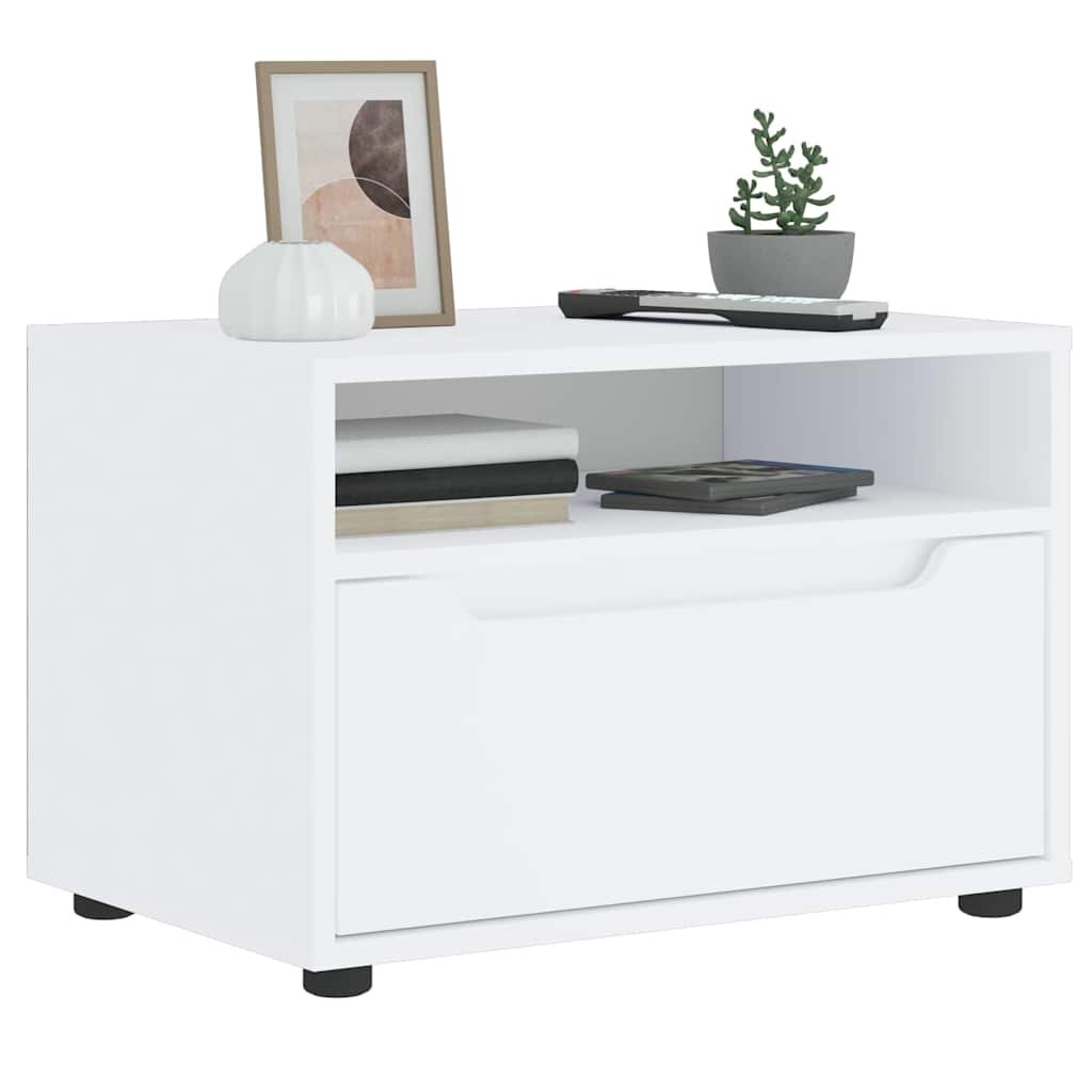 vidaXL ТВ шкаф VISNES бял 60x40x38 см инженерно дърво