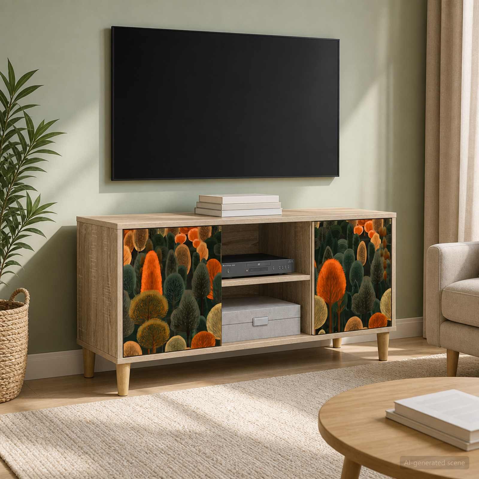 vidaXL ТВ шкаф ZAANDAM 102 x 33 x 50 см Сонома Инженерна дървесина