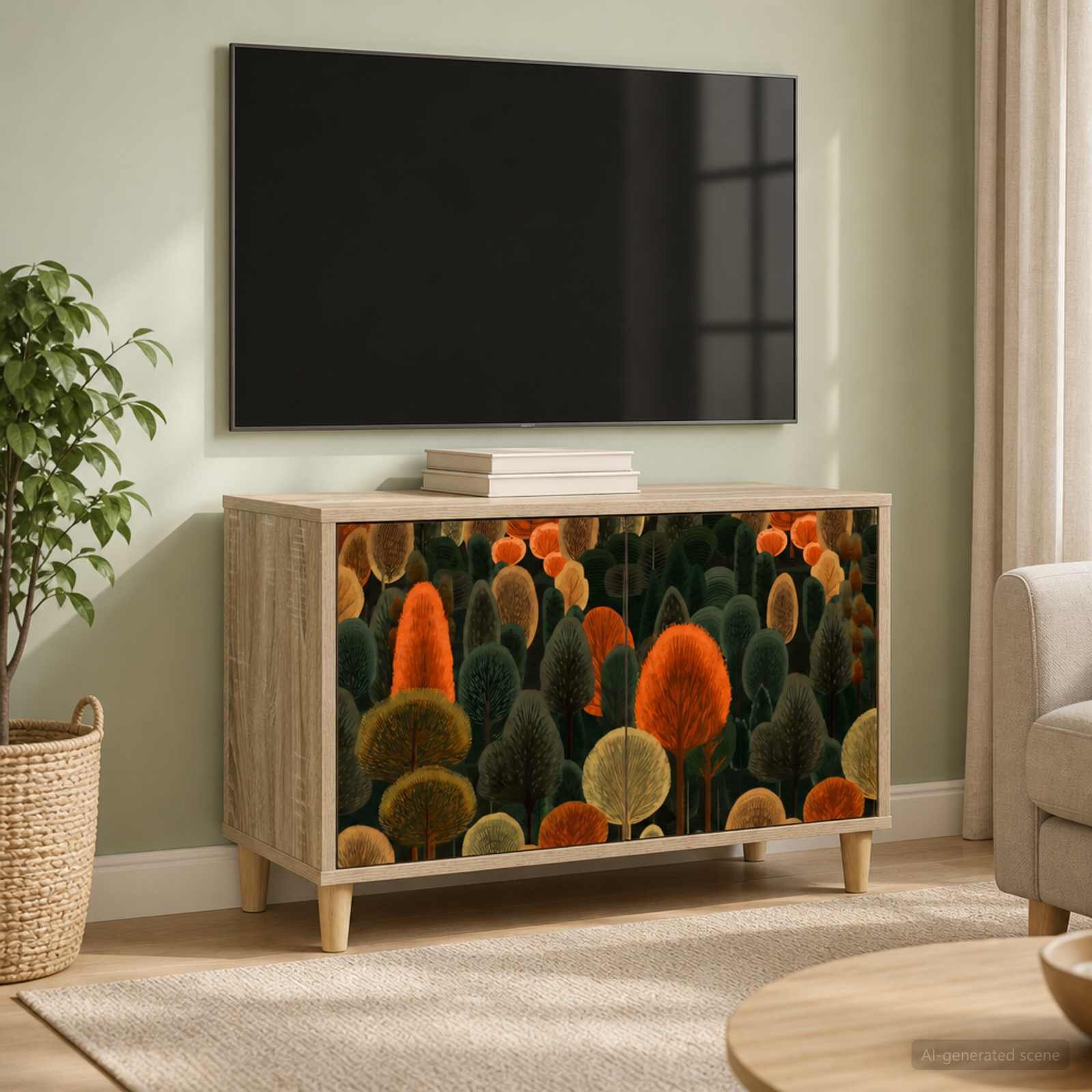 vidaXL ТВ шкаф ZAANDAM 69 x 33 x 50 см Сонома Инженерна дървесина