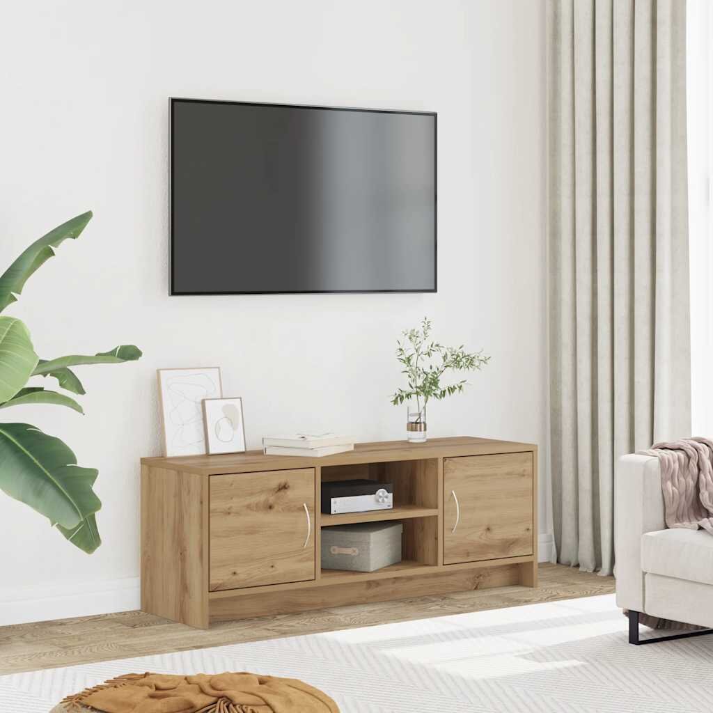 vidaXL ТВ шкаф занаятчийски дъб 102x30x375 см инженерно дърво