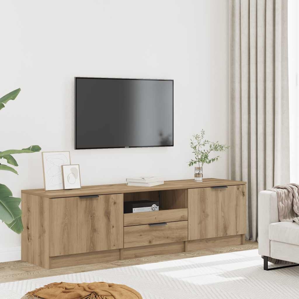 vidaXL ТВ шкаф занаятчийски дъб 140x35x40 см инженерно дърво