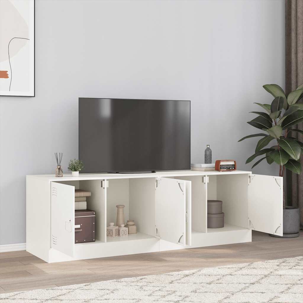 vidaXL ТВ шкафове 2 бр бели 67x39х44 см стомана
