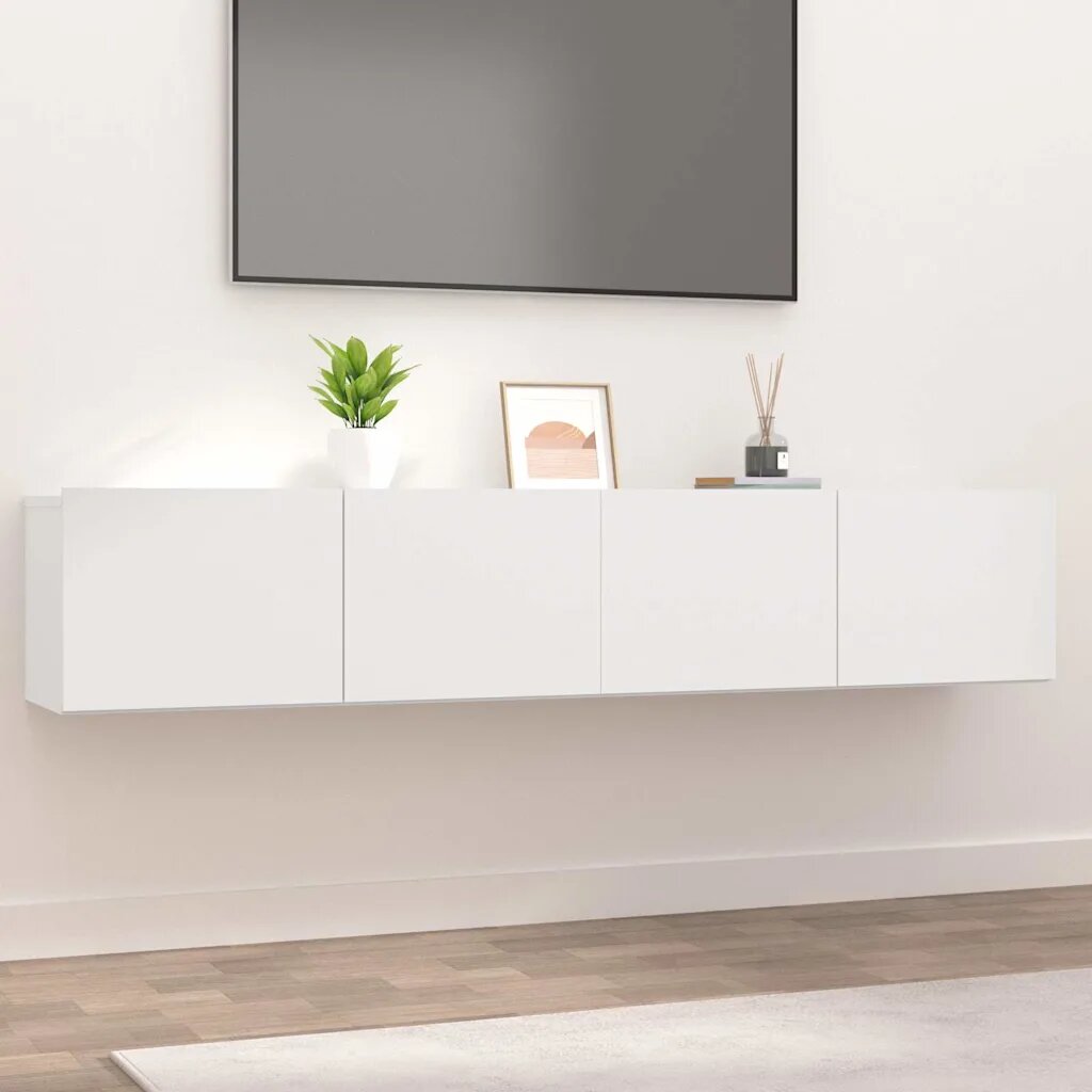 vidaXL ТВ шкафове 2 бр бели 80x30x30 см инженерно дърво
