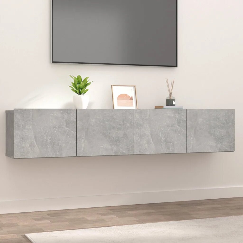 vidaXL ТВ шкафове 2 бр бетонно сиви 80x30x30 см инженерно дърво